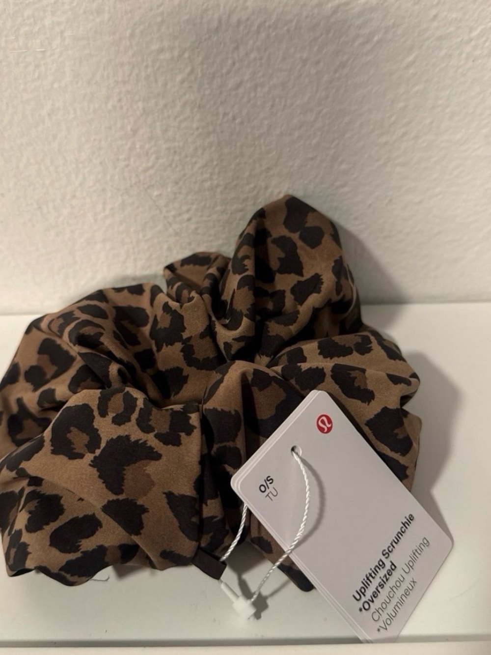 lululemon Oversized Scrunchie - Brown and Black Leopard